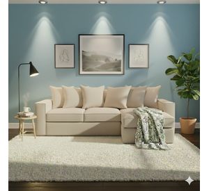 Sofa Intercambiable 5 Cuerpos Baco Beige  Resorte Pocket