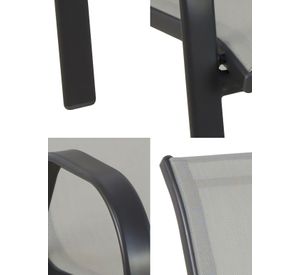 Silla de Terraza Textileno y Acero Gris