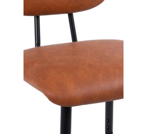 Pack 2 Pisos de Bar o Cocina Mid-Century con Respaldo Marrón