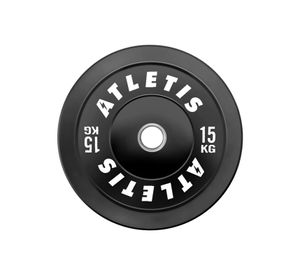 Disco Olímpico Bumper 15 kg Negro