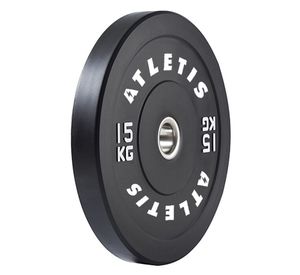 Disco Olímpico Bumper 15 kg Negro