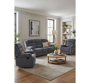 Living Sofá 3 Cuerpos Reclinable Martell Café + 2 Bergers 98060