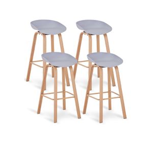 Pack 4 Pisos de Bar Estilo Nórdico Gris