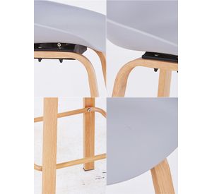 Pack 4 Pisos de Bar Estilo Nórdico Gris