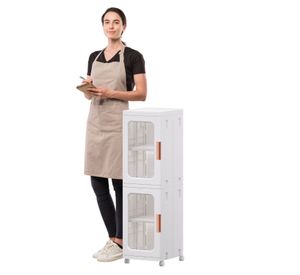 Carro Armario Plástico 2 niveles 25x29x86 cm.