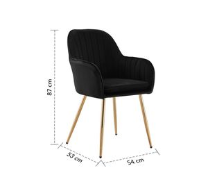 Pack 2 sillas de comedor Alessandro Negro