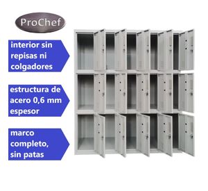 Locker Casillero Metálico 5 cuerpos 15 puertas