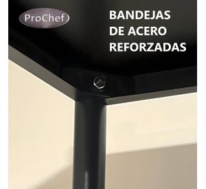 Estante Deco 4 Bandejas Acero 50x40x132 cm