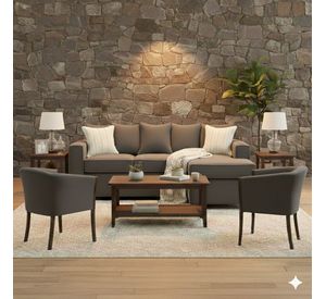 Living 311 Havanna marengo seccional 3 cuerpos con resortes + 2 sitiales