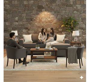 Living 311 Havanna marengo seccional 3 cuerpos con resortes + 2 sitiales