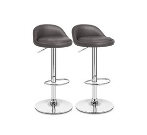 Pack 2 Piso Bar Altura Regulable Café