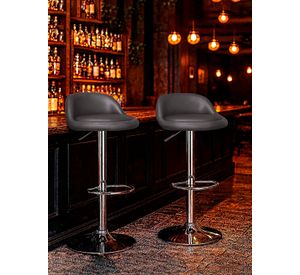 Pack 2 Piso Bar Altura Regulable Café