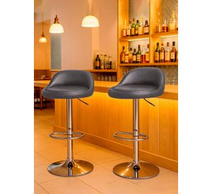 Pack 2 Piso Bar Altura Regulable Café