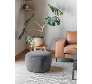 Pouf Lazario Velvet Gris Claro