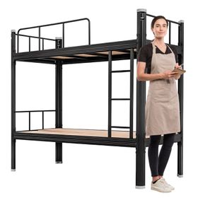 Camarote una Plaza Acero 90x200 cm Negro