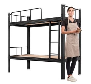 Camarote una Plaza Acero 90x200 cm Negro