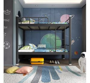 Camarote una Plaza Acero 90x200 cm Negro