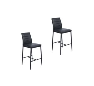 Pack 2 Sillas de Bar Boston Negro