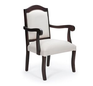 Juego de Living 311 Antonia blanco sofa con resortes + 2 sitiales madera