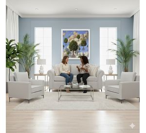 Living Singapur 311 gris sofa 3 cuerpos + 2 poltronas resortes