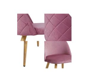 Pack 4 Sillas Comedor Sitial Terciopelo Rosa