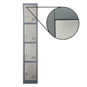 Locker Casillero metálico 1 Cuerpo 4 Puertas