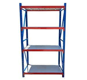 Estante Mini Rack 120x60x200 cm 400 kg Azul Naranjo Gris