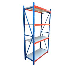 Estante Mini Rack 120x60x200 cm 400 kg Azul Naranjo Gris