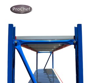 Estante Mini Rack 120x60x200 cm 400 kg Azul Naranjo Gris
