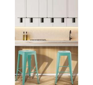 Pack 4 Pisos de Bar Metal Tolix Verde Menta