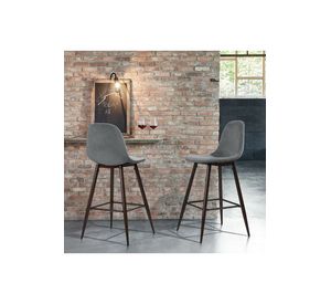 Pack 2 Pisos de Bar con Patas de Metal Gris