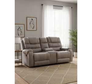 Sofá 2 Cuerpos Reclinable Gris Moderno Verona 6035LGR