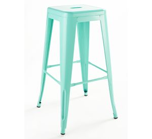 Pack 4 Pisos de Bar Metal Tolix Verde Menta