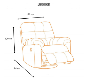 Berger Reclinable Thompson Pu + Microfibra Daniels U9000r