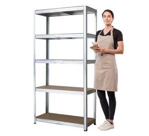 Estante Acero Galvanizado 90x40x180 cm. Cap 875 Kg