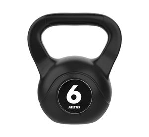 Kettlebell Mancuerna Pesa Rusa Cemento 6 Kg Negro