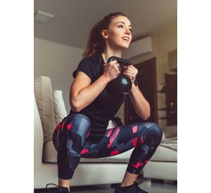 Kettlebell Mancuerna Pesa Rusa Cemento 6 Kg Negro