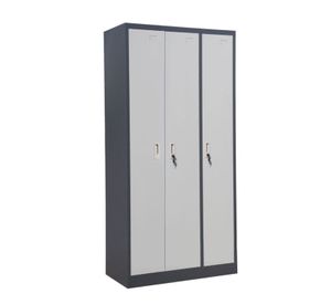 Armario de Acero 90x40x185 cm. 7 Espacios. 2 Cuerpos 3 Puertas