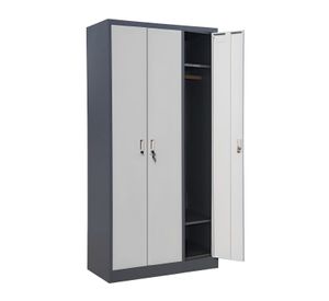 Armario de Acero 90x40x185 cm. 7 Espacios. 2 Cuerpos 3 Puertas