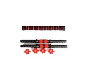 Set de Mancuernas y Barra 30 Kg 2 en 1 Negro