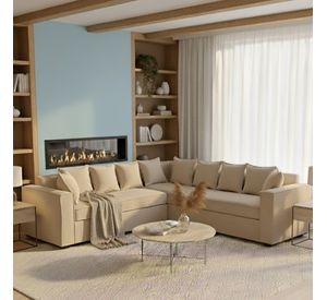 Living 311 Seccional con resortes+ 2 Sitiales Metropolitan Beige