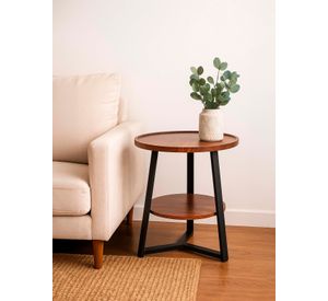 Mesa de Centro Lateral Redonda Café