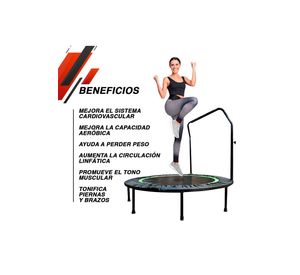 Trampolín 1.2M con Soporte Fit Cama Elástica Negro
