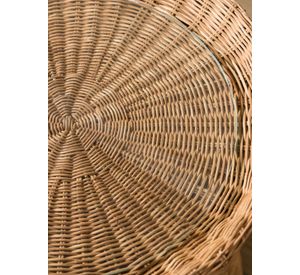Mesa Rattan 50Cm Café Amoblé