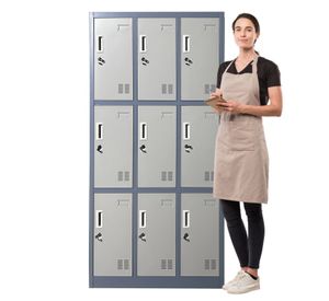 Locker Casillero metálico 3 Cuerpos 9 Puertas