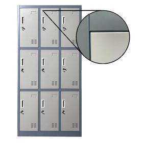Locker Casillero metálico 3 Cuerpos 9 Puertas