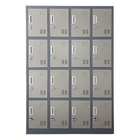 Locker Casillero Metálico 4 cuerpos 16 puertas