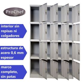 Locker Casillero Metálico 4 cuerpos 16 puertas