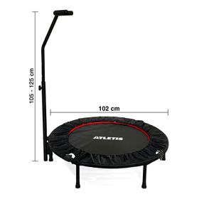 Trampolín con Barra 1,02 Metros Pro Fitness Negro