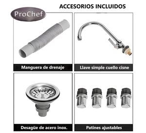 Lavafondos Doble Acero Inox. 150x60x90 cm. Secador derecho